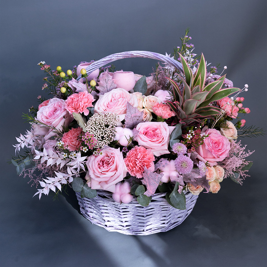 Корзина "Розовый фламинго"