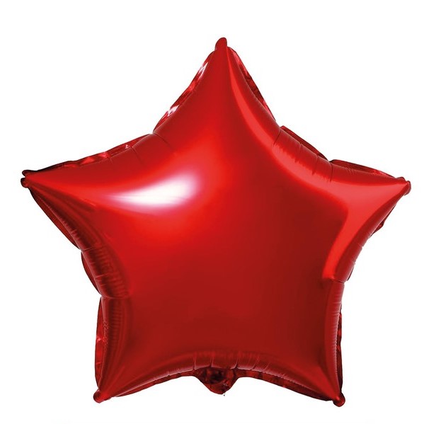 Шар фольгированный "Звезда", красный.